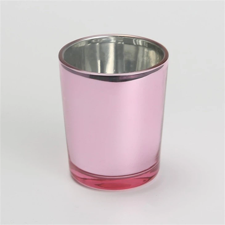 matte pink candle jars